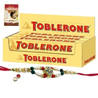 Delightful Toblerone with Free Nice Rakhi, Roli , Tilak and Chawal