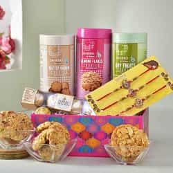 Devotional Rakhi and Cookies Set