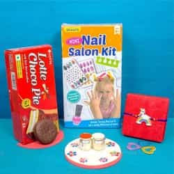 Classic Nail Saloon  N  Unicorn Rakhi Hamper