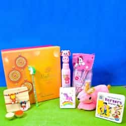 Attractive Kids Rakhi with Pencil n Soft Toy Set