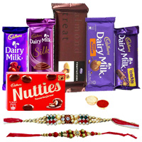 Cadbury Diary Milk Silk, Cadbury Diary Milk Roast Almonds, Cadbury Diary Milk Fruits & Nuts, Cadbury Diary Milk Crackle, Cadbury Temptation with Rakhi.