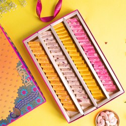 Flavorful Katli in Classic Evergreen Box by Kesar
