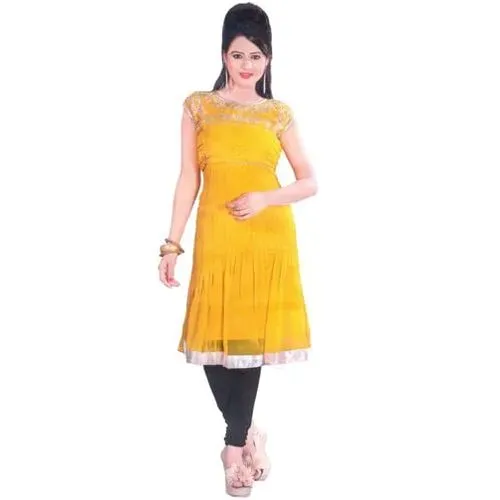 Soothing Shimmer Georgette Kurti