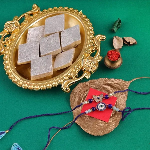 Blue Eye Dreamy Rakhi Set
