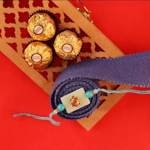 Seagreen Rakhi with Ferrero Fantasy