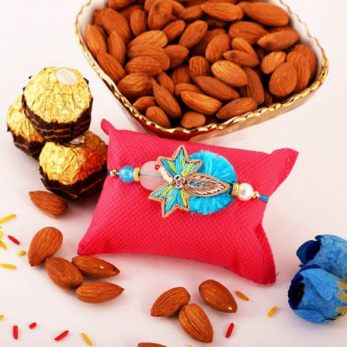 Delicious Ferrero Rocher with a Fancy Rakhi and Almonds