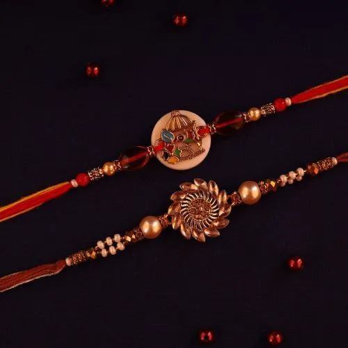 Ethnic Rakhi Set of Florals