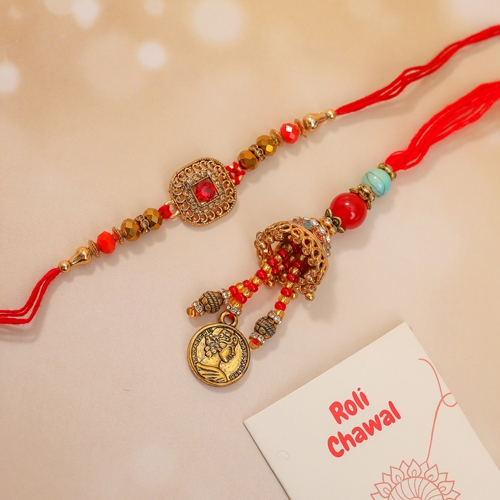 Beautiful Rajasthani Style Bhaiya Bhabhi Rakhi