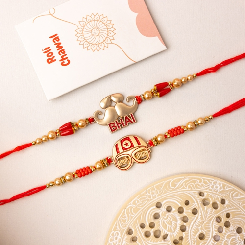 Dazzling Twin Bhai Rakhi Set