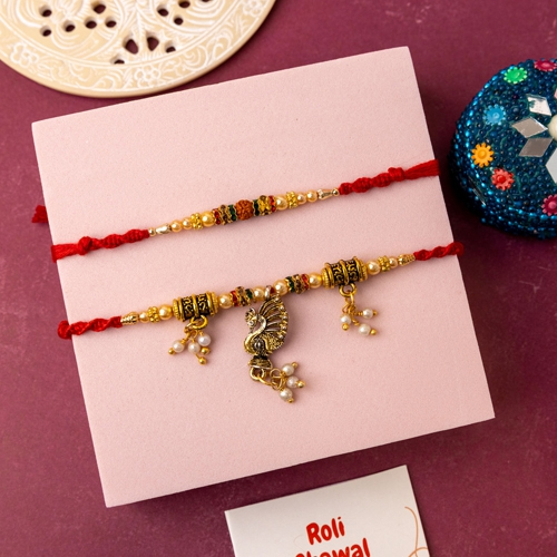 Eternal Bond with Two Designer Rakhis