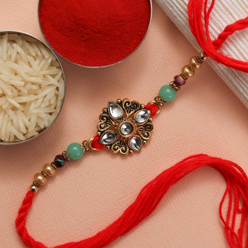 Eclectic Glow Kundan Rakhi