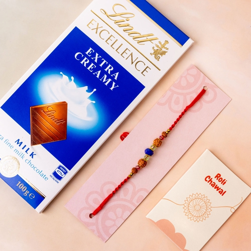 Divine Rakhi N Lindt Chocolates Bar