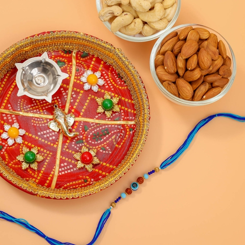 Divine Rakhi N Thali Festival Set