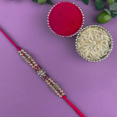 Sassy Diamond Rakhi and Beads Charm