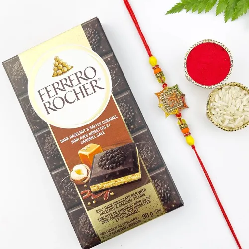 Holy Ek Onkar Rakhi N Ferrero Dark Hazelnut Bar