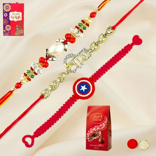 Designer Threads N Kids Rakhi with Lindt