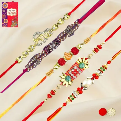 Awe-stirring Fancy Rakhis n Beads Bond