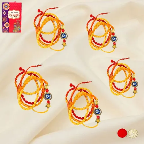 Blue Evil Eye Enigma  Rakhi Sets