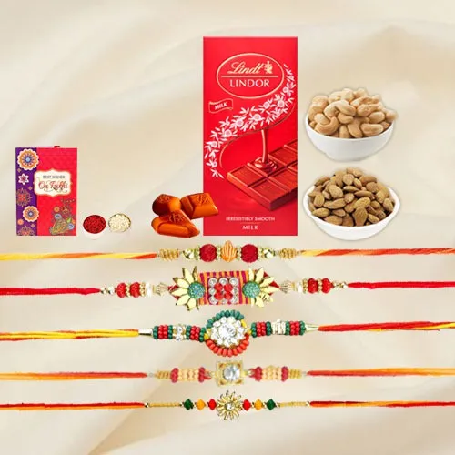 Fitness Nuts n Choco with Beads Rakhi
