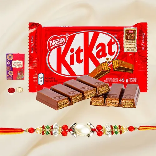 Heavenly Pearl N Kitkat Rakhi