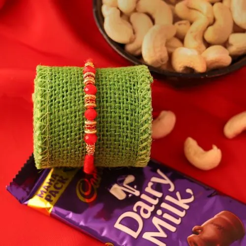 Cadbury n Cashew Beads Rakhi