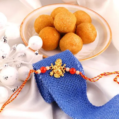 Besan Laddoo N Ganesh Rakhi Bond