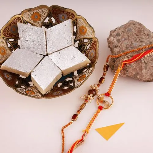 Quartz n Stone Rakhi N Katli Combo