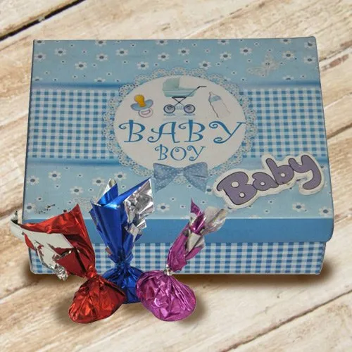 Send Online Baby Boy Homemade Chocolate Box