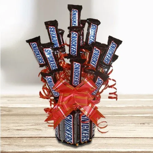 Deliver Bouquet of Snickers Chocolate