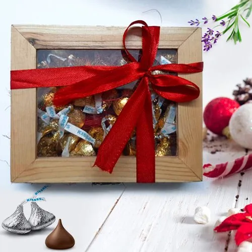 Deliver Hersheys Kisses Wooden Gift Box