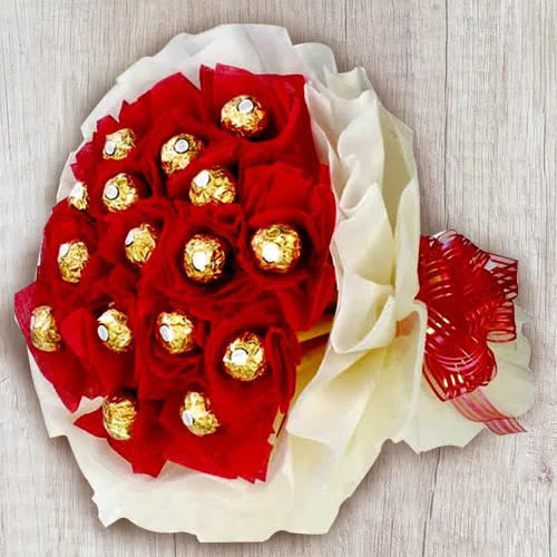 Wonderful 16 pcs Ferrero Rocher Chocolate Bouquet