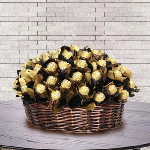 Exclusive Basket of Ferrero Rocher Chocolates