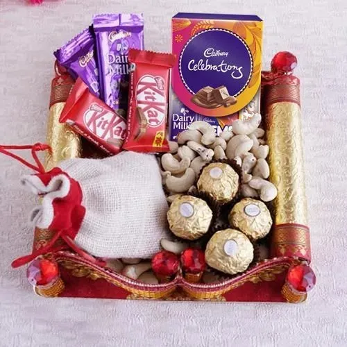 Order Online Assorted Chocolates n Dry Fruits Tray