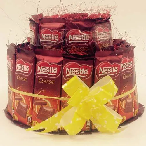 Magical Dual Layer Arrangement of Nestle Classic Chocolates