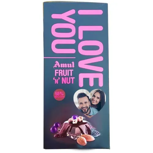 Delicious I Love You Personalized Photo Fruit n Nut Bar
