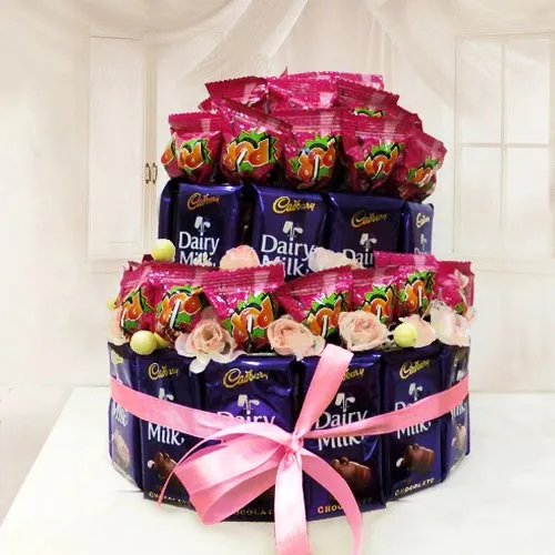 Cadbury Chocolates with Lollipop Arrangement
