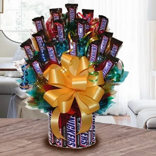 Marvelous Tower Arrangement of Snickers