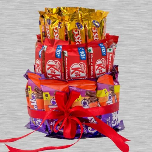 Amazing 3 Layer Arrangement of Kitkat, 5 Star n Crispello