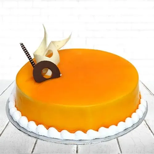 Buy Eggless Mango Cake with Chocolate Thins Topping