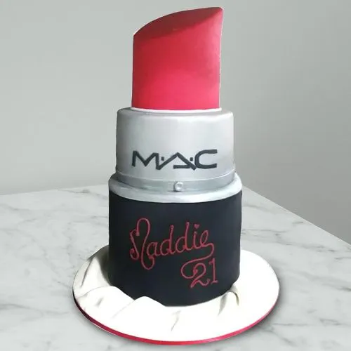 Gift Chocolate Cake in M.A.C Lipstick Design