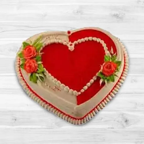 Shop Pineapple Cream Cake in Heart Shape