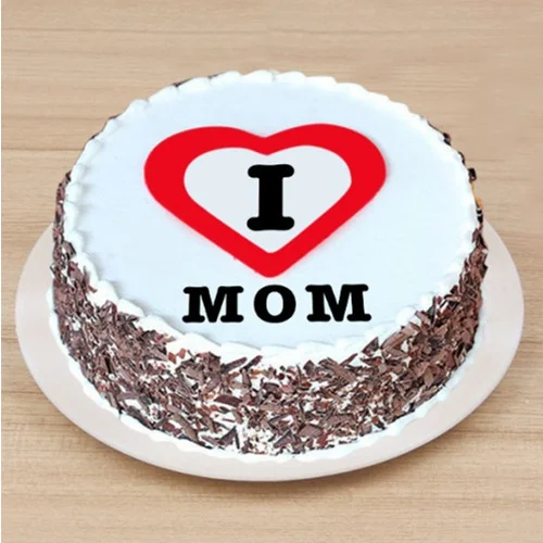 Delectable I Love Mom Black Forest Cake