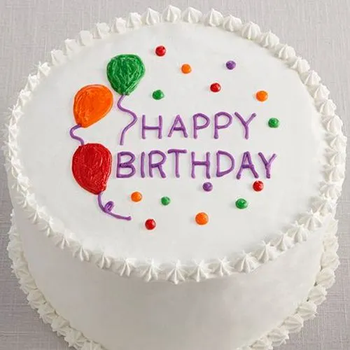 Sweet Simple Vanilla Birthday Cake