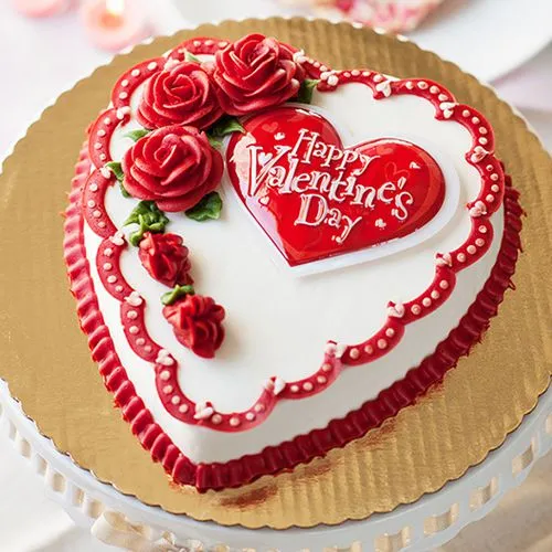 Sweetheart Floral Valentine Cake