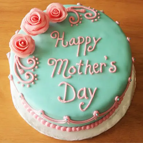 Elegant Mothers Day Fondant Cake