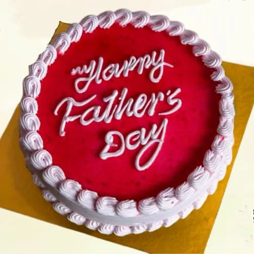 Heartfelt Fathers Day Red Velvet Cake