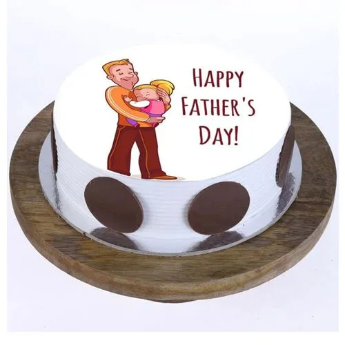 Memorable Fathers Day Photo Cake