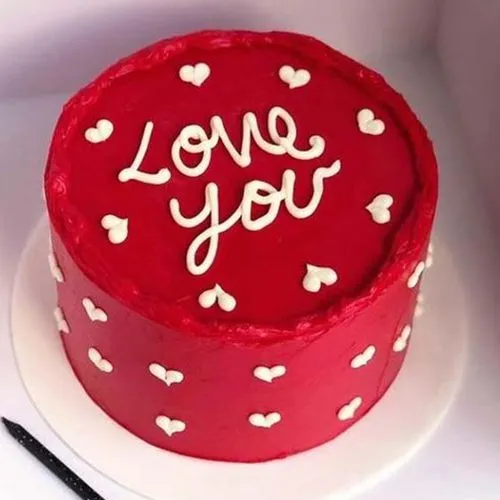Romantic Love Fondant Cake