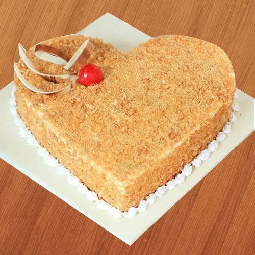 Deliver Heart-Shape Butter Scotch Cake