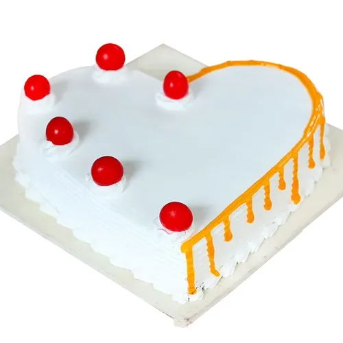 Buy Heart Shape Vanilla Cake